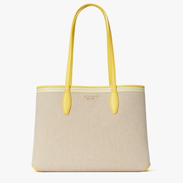 Bolso Tote Kate Spade All Day Lona Large Mujer Amarillo Multicolor | IBYTJ8540