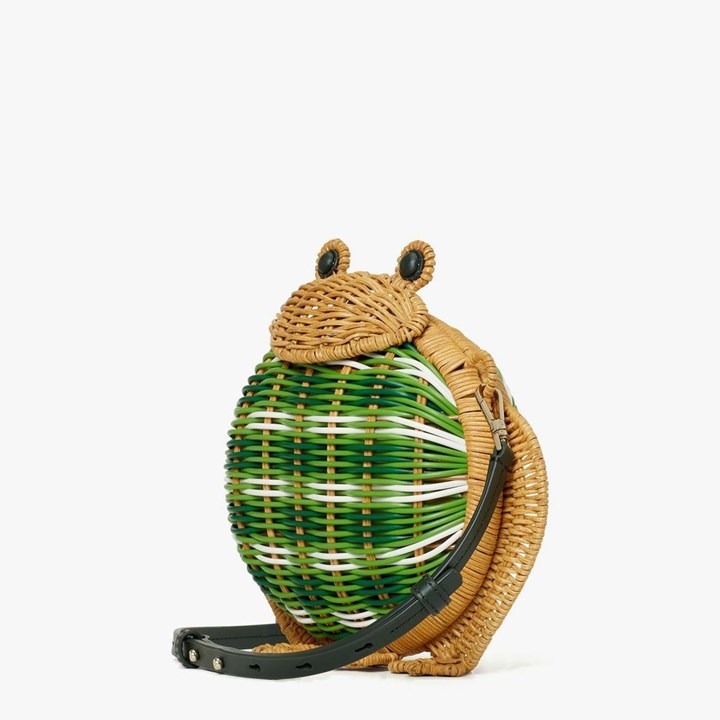 Bolsos Cruzados Kate Spade Hoppkins Wicker Frog Mujer Verde Multicolor | WKLTB9015