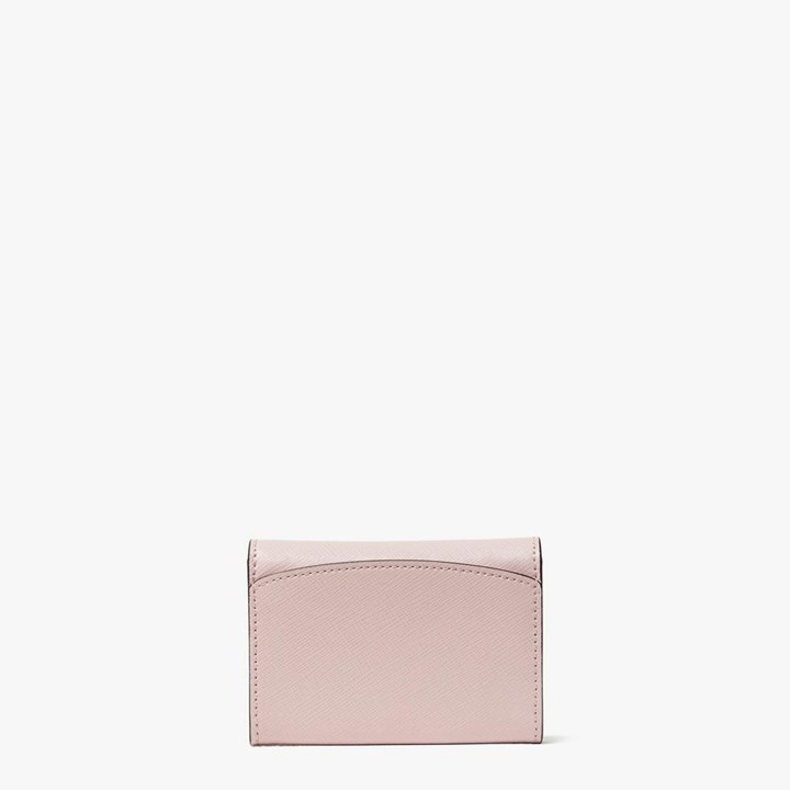 Tarjetero Kate Spade Spencer Bifold Pink Cardholder Mujer Rosas Beige | RVFMK9560