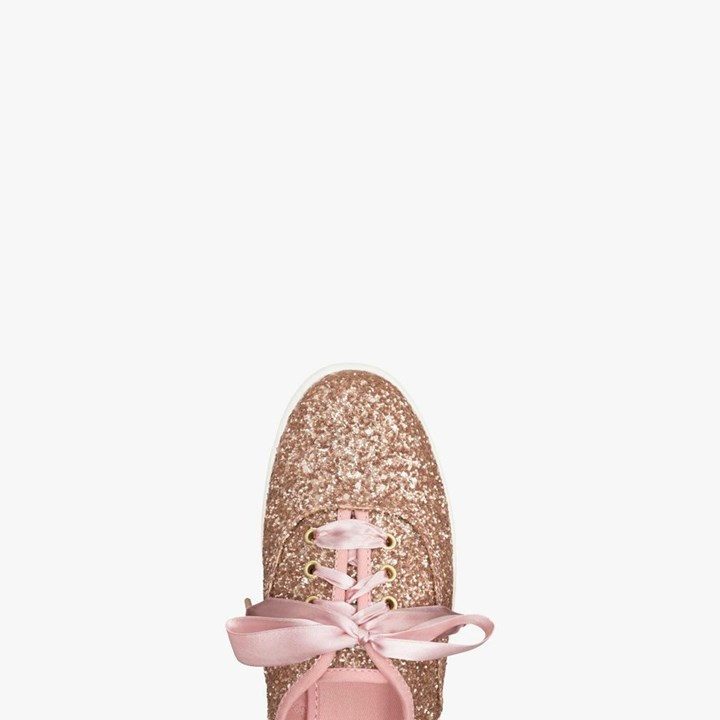 Zapatillas Kate Spade x Keds Glitter Mujer Rosas Doradas | SOYVD6458