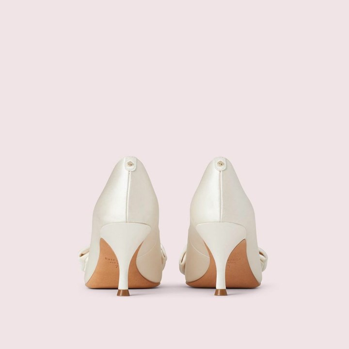 Zapatos De Salon Kate Spade Crawford Peep-Puntera Mujer Blancas | COADV7418